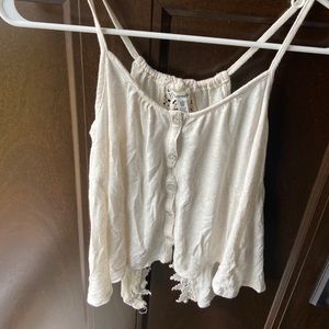 Aeropostale cropped open back tank top
